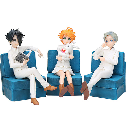 3pcs 1pcs Anime The Promised Neverland Figure Set Emma Norman Ray Figure Brinquedos toy 13cm ► Photo 1/6