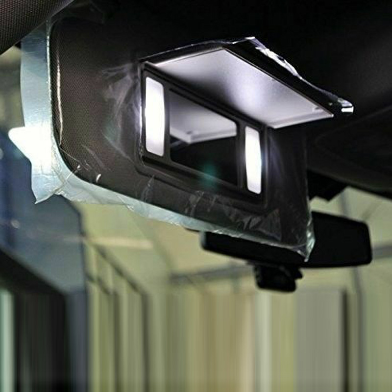 Set LED Lights Car Xenon 5050 3-SMD 5500-6000K Sun Visor Makeup mirror ► Photo 1/4