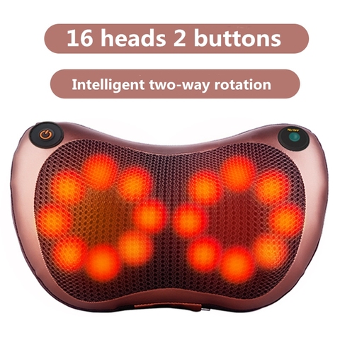 Relaxation Massage Pillow Vibrator Electric Shoulder Back Heating Kneading Infrared therapy pillow shiatsu Neck Massager ► Photo 1/5