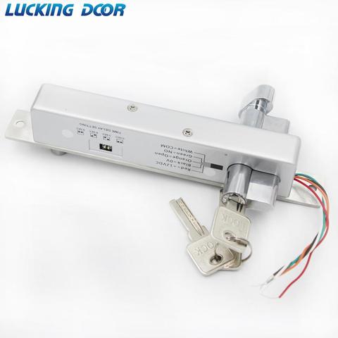 Electronic Door Lock Electric Mortise Bolt Lock Mortise lock Time Delay NO Fail secure sturdiness electric bolt with cylinder ► Photo 1/6