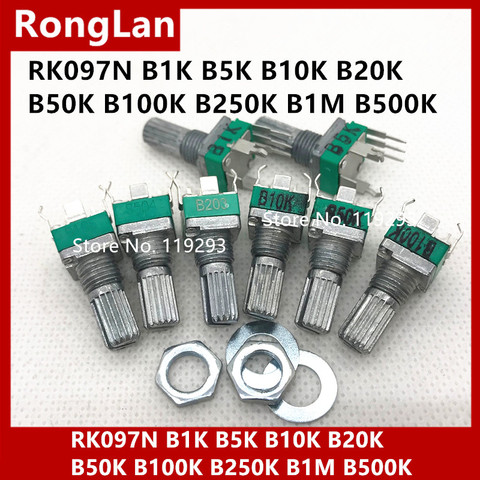 Spot quality precision adjustable potentiometer RK097N 097 Vertical clubfoot Single B1K B5K B10K B20K B50K B100K B250K B1M B500K ► Photo 1/4