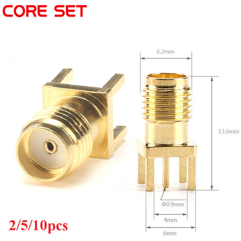 SMA Female Jack Solder Nut Edge PCB Clip Straight Mount Gold Plated RF Connector Receptacle Solder 2/5/10Pcs ► Photo 1/6