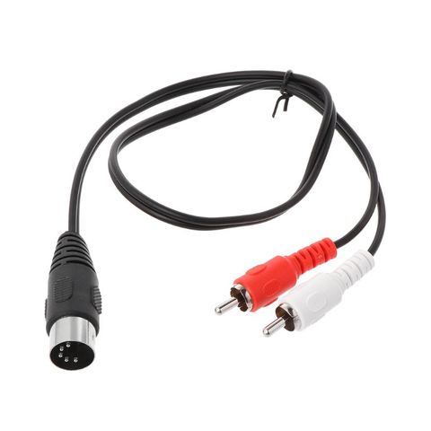0.5M/1.5M 5 Pin Din Male to 2 RCA Male Audio Video Adapter Cable Wire Cord Connector for DVD Player WXTB ► Photo 1/6