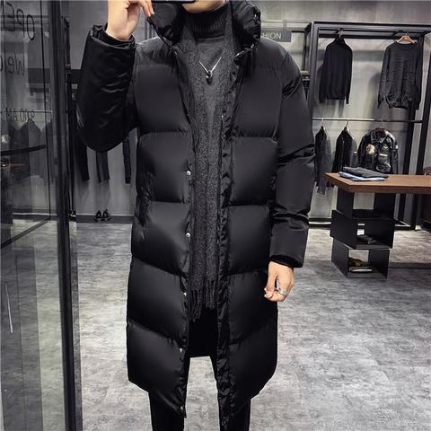 M-4xl large winter men's winter jacket winter standing collar mid long cotton jacket jacket warm winter coat XXXXL ► Photo 1/6