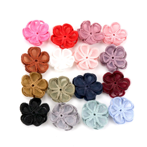10pcs Beautiful Lace Flower Applique Trim Embroidered Lace Patches For Handmade Garment Accessories Decoration Sewing DIY 35mm ► Photo 1/6