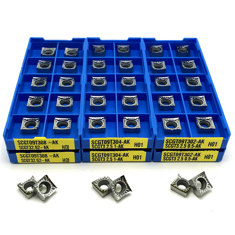 SCGT09T302 SCGT09T304 SCGT09T308 AK H01 Aluminum Turning Inserts lathe tools CNC turning insert Cutting Aluminum Copper Tool ► Photo 1/6