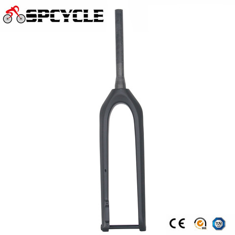 Spcycle 110*15mm Boost Carbon MTB Fork 29er Mountain Bike Carbon Rigid Fork 1-1/2