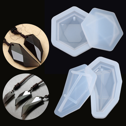 Wolf Tooth Pendant Resin Crystal Epoxy Silicone Mould Diamond Shape Resin Mold DIY Crafts Hanging Tags Jewelry Making Tools ► Photo 1/6
