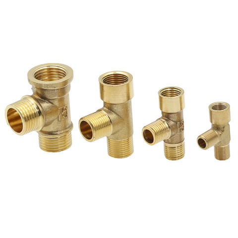 Brass Fittings Male to Male to Female 1/8