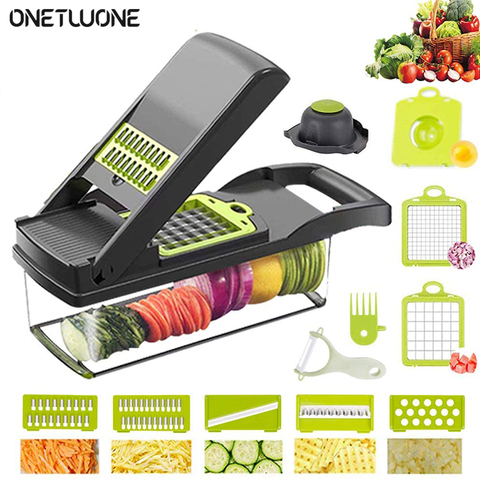 Vegetable Cutter Multifunctional Mandoline Slicer Fruit Potato Peeler Carrot garlic Grater Drain Basket for kitchen accessories ► Photo 1/6