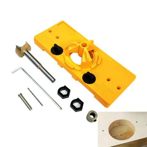 Cup Style 35MM Hinge Jig Boring Hole Drill Carbon Steel Wood Cutter Carpenter Guide With Forstner Bit Woodworking Drills Bit ► Photo 1/5