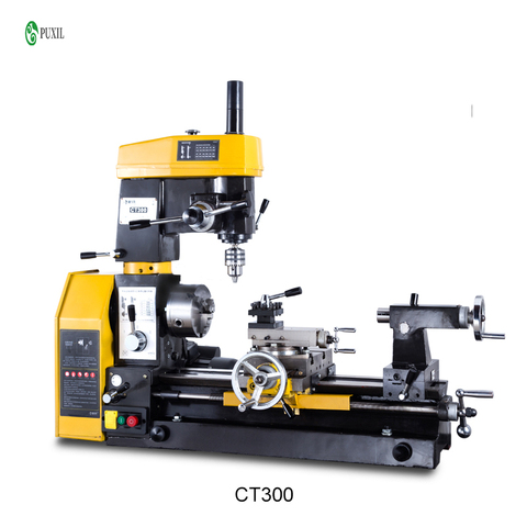 CT300 household lathe small multi-functional lathe bench drill-mill-milling machine metal milling lathe ► Photo 1/6