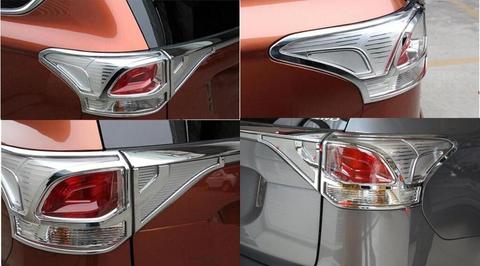 For Mitsubishi Outlander 2013 2014 2015 ABS Chrome Rear Tail Light Lamps Cover Trim Taillight Stickers Car Styling Accessories ► Photo 1/6