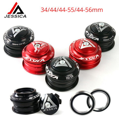 JESSICA MTB Headset Bike 34/44/44-55/44-56 Road Bike CNC Bearings Headsets Mountain Cycling Straight/Tapered Fork Bicycle Parts ► Photo 1/6