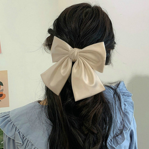 Download Buy Online Oversized Bow Hair Accessories Fashion Satin Ribbon Hairpins Big Bow Hairpins Women Girls Satin Ladies Hairpins Cute Alitools