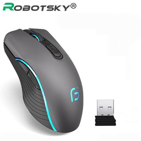 2 In 1 Wireless Mouse Bluetooth 4.0+ 2.4Ghz USB Rechargeable Mouse 2400DPI Ergonomic Portable Optical Mause for Laptop ► Photo 1/6