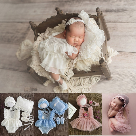 0-1Month Newborn Photography Props Baby Hat Headband Lace Romper Bodysuits  Outfit Baby Girl Dress Costume Photography Clothing - Price history &  Review, AliExpress Seller - Miracle2013 Baby Store