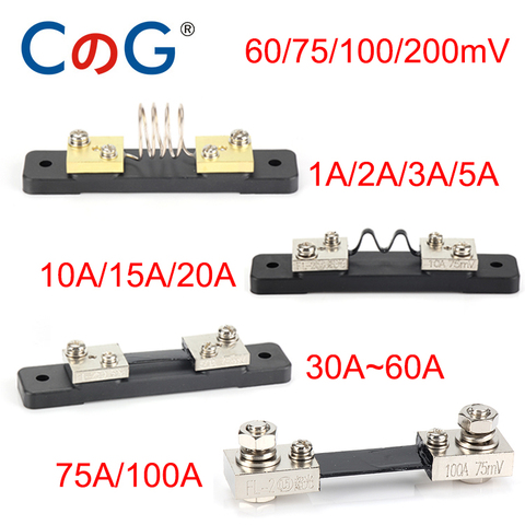 1A 2A 3A 5A 10A 15A 20A 30A 40A 50A 75A 100A 75mV 60mV 100mV 200mV CG FL-2 Manganin Copper DC Shunt Measuring Shunt Resistor ► Photo 1/6