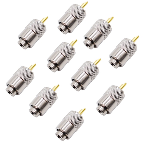 10PCS RF Connector UHF Male Connector RG8 RG58 Cable Lug Antenna Connector PL259 ► Photo 1/6