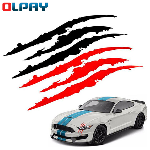 2pcs Car Sticker Reflective Claw Scratch Stripe Marks Headlight Decal Paw Creative Scratch Sticker Ghost Claw Sticker 40x12cm ► Photo 1/6