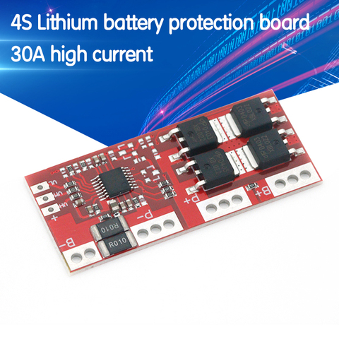 Smart Electronics 4S 30A High Current Li-ion Lithium Battery 18650 Charger Protection Board 14.4V 14.8V 16.8V Overcharge ► Photo 1/6