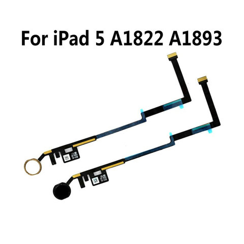 Fingerprint Scanner Home Return Menu Button Flex Cable Replacement For iPad 5 A1822 A1823 A1893 ► Photo 1/1