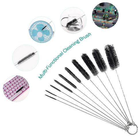 10Pcs/set Nylon Brush Multi-Functional Tools Cleaning Brush Drink Straws Sewing Machines Paint Spray Guns Cleaning Brush ► Photo 1/6