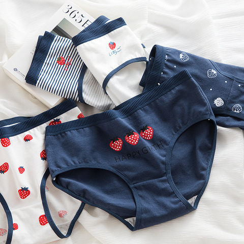 Girls Underwear Strawberry Briefs Cotton Panties for Girls Kids Short Briefs Children Underpant ► Photo 1/6