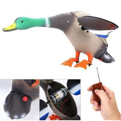 Electric Fly Duck Mallard Drake Decoy Hunting Duck Decoy w/ Support Foot Shooting Fishing Lure Garden Pond Decor Lawn Ornaments ► Photo 1/6