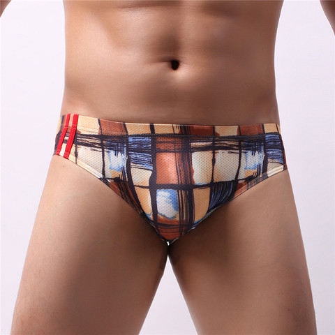 Men Briefs Print New Style Men's Underwear Briefs Sexy Jockstrap Men Underpants with Low Waist Comfortable Breathable Briefs ► Photo 1/6