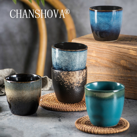 CHANSHOVA 150ml Chinese Retro Handmade Random Texture Color Glaze High Temperature Firing Ceramic Teacup Porcelain Tea Cups H244 ► Photo 1/6