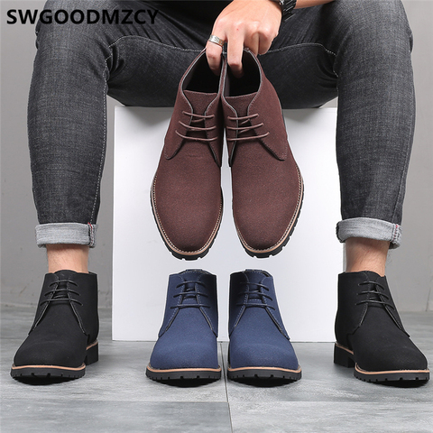 Chukka Boots Men Ankle Boots Men Desert Boots Shoes Men Zapatos De Hombre De Vestir Formal Buty Meskie Sepatu Pria Ayakabı 2022 ► Photo 1/6