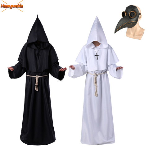 Plague Doctor Costume for Men Cosplay WitchHalloween Costume for Men Adult Plague Doctor Mask Steam Punk Accessories Latex ► Photo 1/6