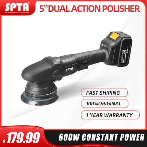 SPTA 21V Cordless Car Polisher 15mm Orbit 2000-4500rpm Variable Speed Polishing Machine With 2 4000Ahm Battery For Car Plishing ► Photo 1/6