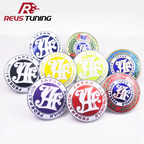 Free Shipping Diameter: 9cm Universal Blue/Red/Black/Yellow/Green JDM Car Front Grille Badge Emblem JAF Badge ► Photo 1/6