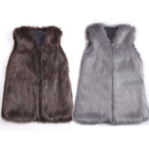 women's vest large size faux fur vest Women sleeveless jacket female fur rabbit  new fox vest women's long vest ► Photo 1/4