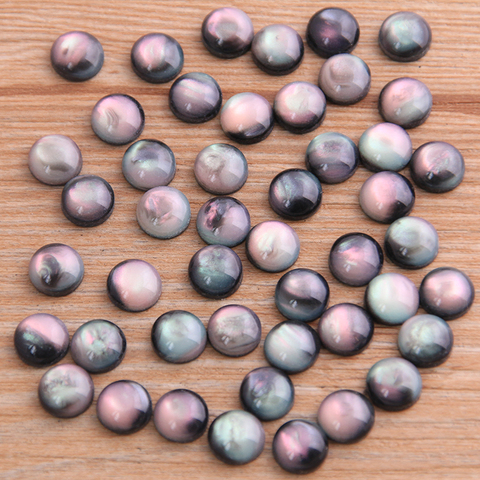 40pcs 8-20mm 2022 New Product Double Color Natural Ore Style Flat Back Resin Cabochons For Bracelet Earrings Accessories ► Photo 1/6