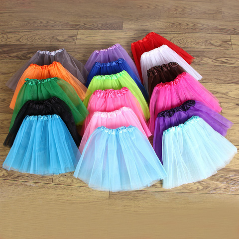 Three-layer pettiskirt show performance dance short half-length mesh tutu skirt children's stage skirt baby skirt casual ► Photo 1/6