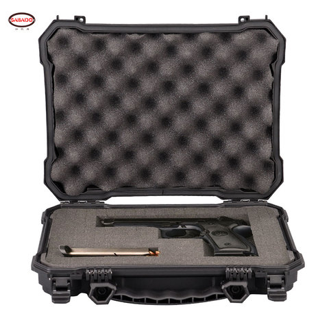 Tactical Gun Pistol Camera Protective Case Customized Foam Watertight Hard Shell Tool Storage Box 10.2 Inch Hunting Accessories ► Photo 1/6