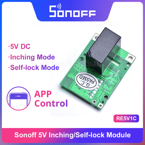 Itead Sonoff RE5V1C 5V DC Wifi Dry Contact Relay Module Support Inching/Selflock Mode Remote Control Work via eWelink ► Photo 1/6