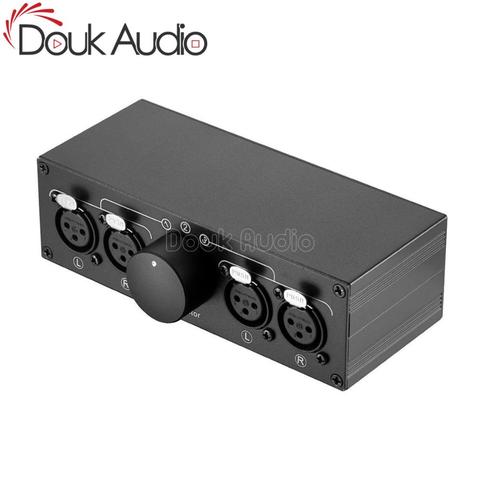 Douk Auido Little Bear MC103 3(1)-IN-1(3)-OUT XLR Balance Stereo Audio Switcher Passive Selector Splitter Box ► Photo 1/6