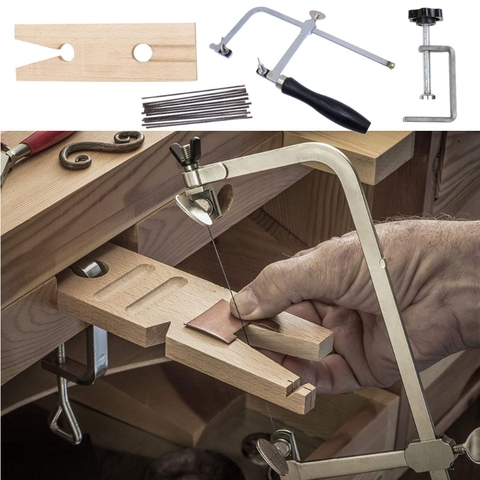 1 Set 3-in-1 Professional Jeweler's Saw Set Jewelry Tools Saw Frame 144 Blades Wooden Pin Clamp Wood Metal Jewelry Toos ► Photo 1/1