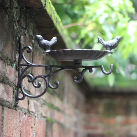 cast iron garden decor vintage metal bird feeder with hooks ► Photo 1/5