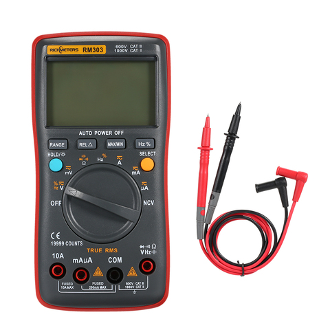 Digital Multimeter Tester RM303 True-RMS 19999 Counts Multimetro Auto Rang AC/DC Voltage Ammeter Current Ohm Transistor Tester ► Photo 1/6