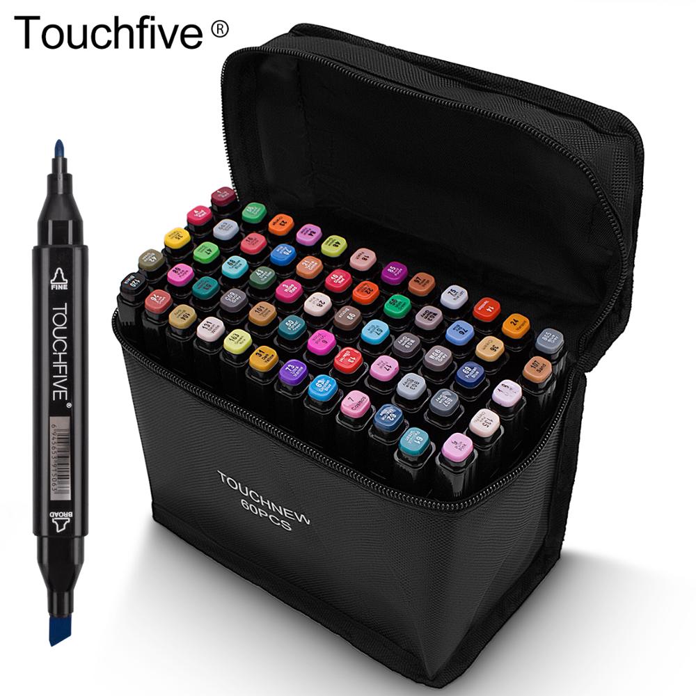 Touchfive Markers Bush Pen Alcohol Markers Liner for Drawing sketch Art Supplies 12 36 48 60 80 168 Colors Back to School - Price history & Review | AliExpress Seller - Mahiriata Store | Alitools.io