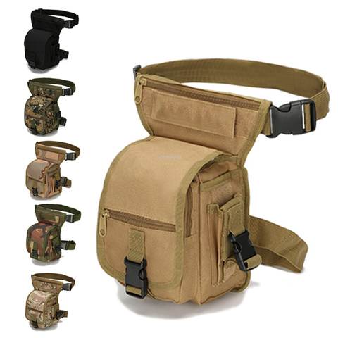 Molle 600D Oxford  Tactical Drop Leg Bag Outdoor Hiking Climbing Hunting Tool Waist Leg Packs Bag  Motorcycle Riding Waist Pack ► Photo 1/6