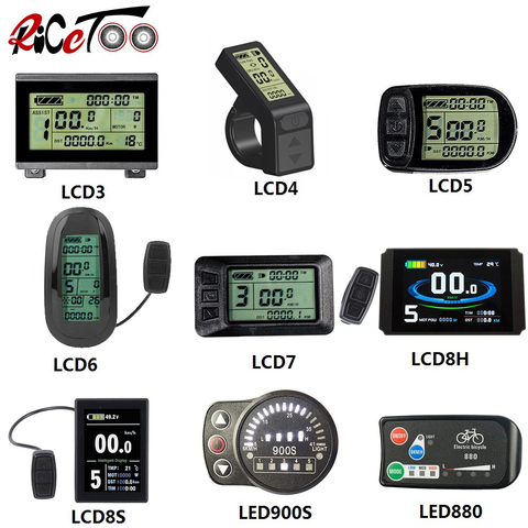 RICETOO Electric Bicycle KT Display LCD3/LCD3U/LCD4/LCD5/LCD6/LCD6U/LCD7U/LCD8H/LCD8S/LED880/LED900S 36V/48V/72V For E-bike ► Photo 1/6