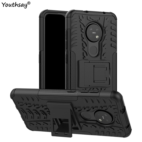 For Nokia 7.2 Case Robot Heavy Duty Shell Rubber Armor Protective Hard Fundas Cover For Nokia 7.2 Phone Case For Nokia 7.2 6.2 ► Photo 1/6