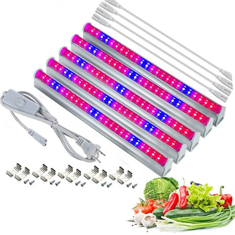 LED Grow Light T5 Bulb Tube AC110V 220V lampara 2835smd Lamp For Flower plant Phytolamp full spectrum indoor seedling grow box ► Photo 1/6