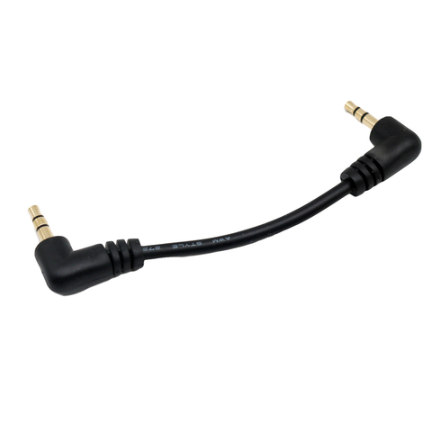 Short 10cm Gold Plated 90 Degree 3.5mm Male Right Angle to Male Right Angled Audio Stereo Jack Plug Car Aux Auxiliary 3-Pole TRS ► Photo 1/6